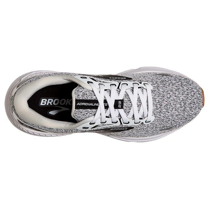 Brooks Adrenaline 23 GTS "Oreo" Men's Running Shoe - WHITE/BLACK Thumbnail View 6