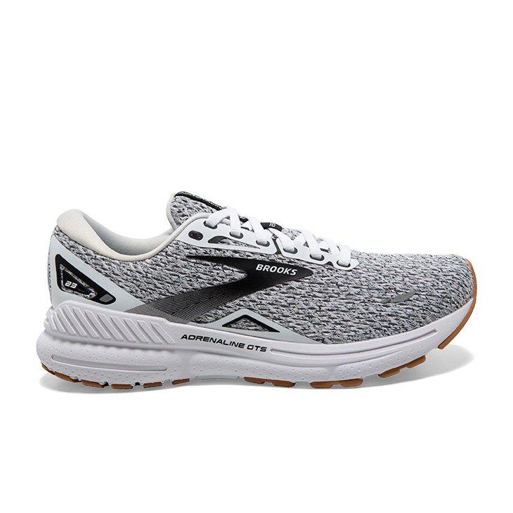 Brooks Adrenaline 23 GTS "Oreo" Men's Running Shoe - WHITE/BLACK Thumbnail View 1