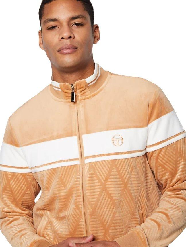 Sergio Tacchini Debossed Damarindo Velour Men's Track Jacket