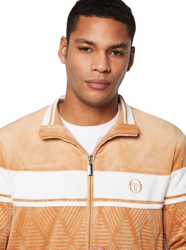 Sergio Tacchini Debossed Damarindo Velour Men's Track Jacket