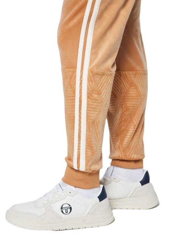 Sergio Tacchini Debossed Damarindo Velour Men's Tangerine Track Pants