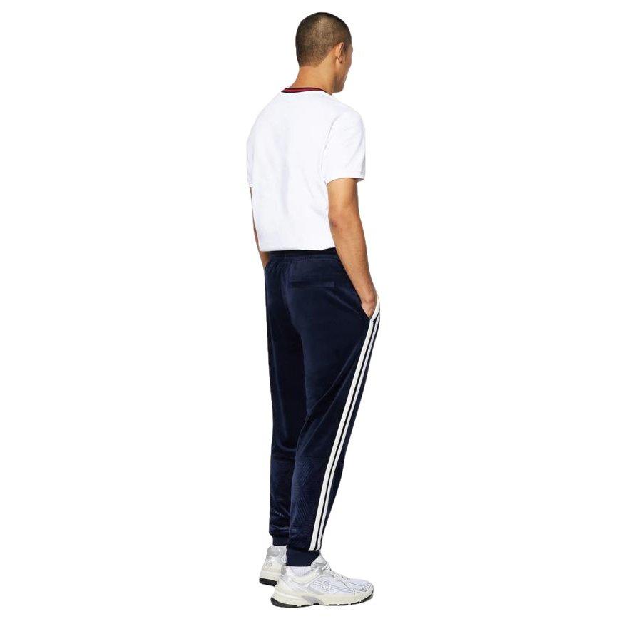 Sergio Tacchini Debossed Damarindo Velour Men's Black Track Pants