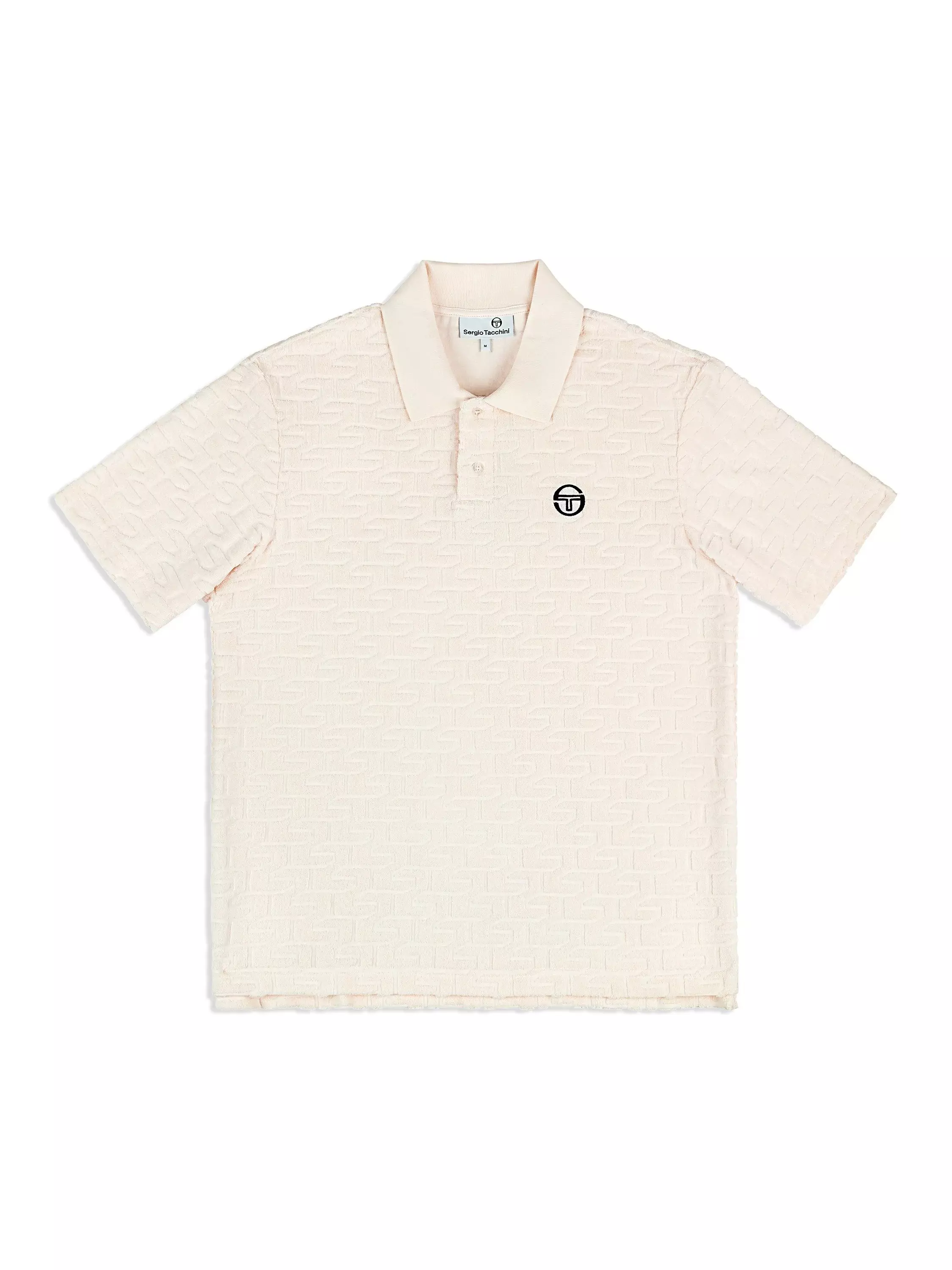 Sergio Tacchini Men's Livata Monogram Terry Polo - CREAM