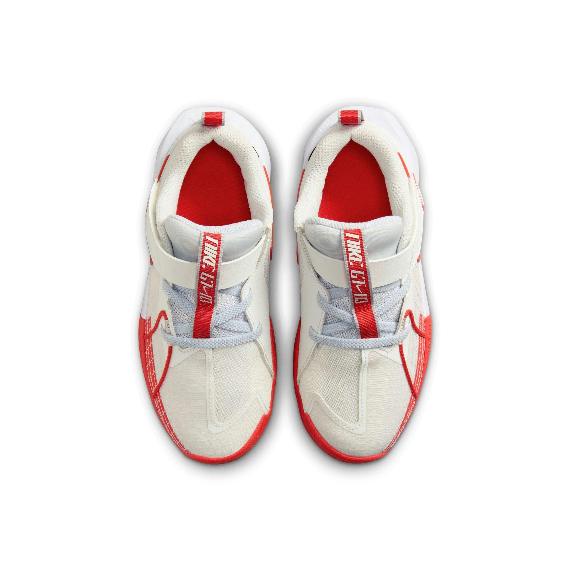 Nike G.T. Cut 3 "Summit White/Picante Red" Preschool Kids' Basketball Shoe - SUMMIT WHITE/PICANTE RED/FOOTBALL GREY Thumbnail View 9