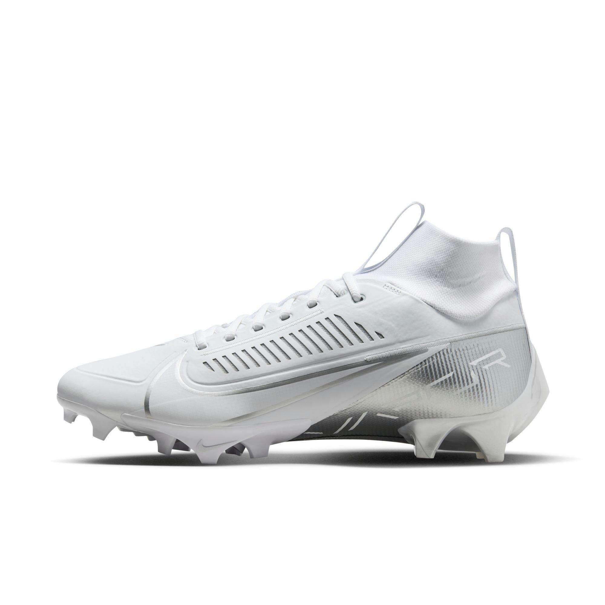 Nike Vapor Edge Pro 360 2 "White/Metallic Silver" Men's Football Cleat - WHITE/SILVER Thumbnail View 3