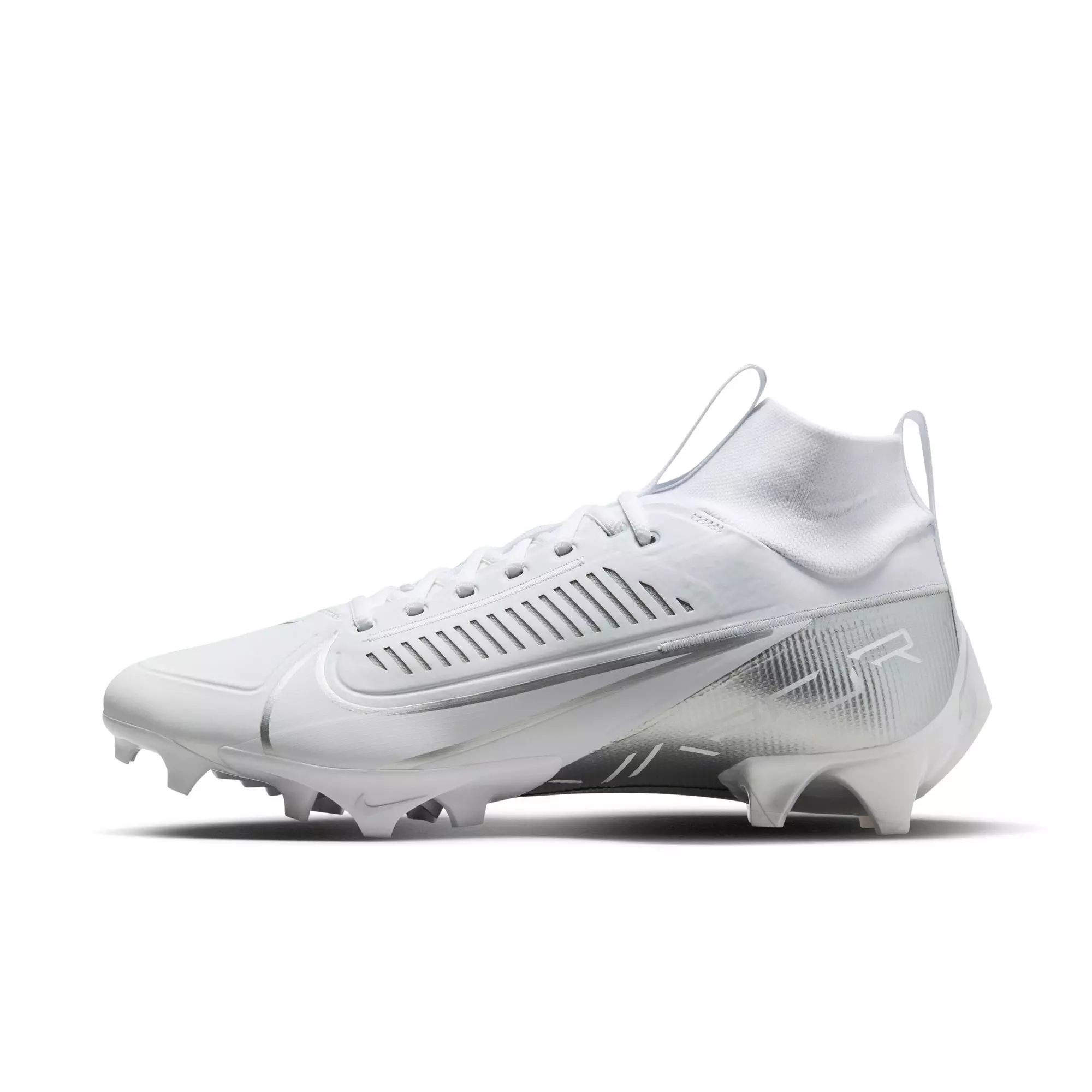 Nike Vapor Edge Pro 360 2 "White/Metallic Silver" Men's Football Cleat - WHITE/SILVER
