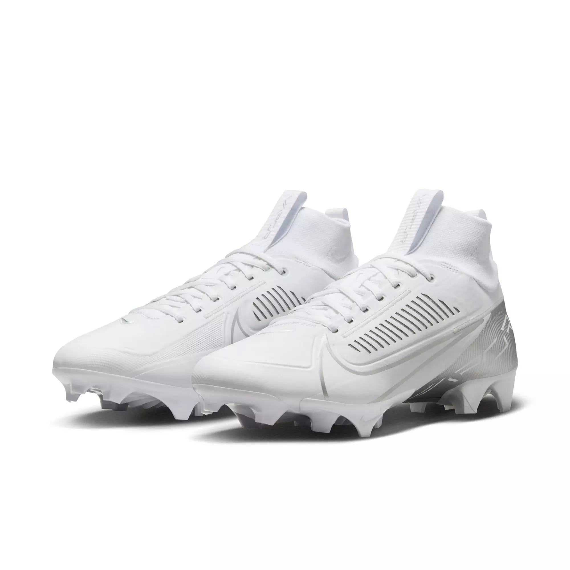Nike Vapor Edge Pro 360 2 "White/Metallic Silver" Men's Football Cleat - WHITE/SILVER