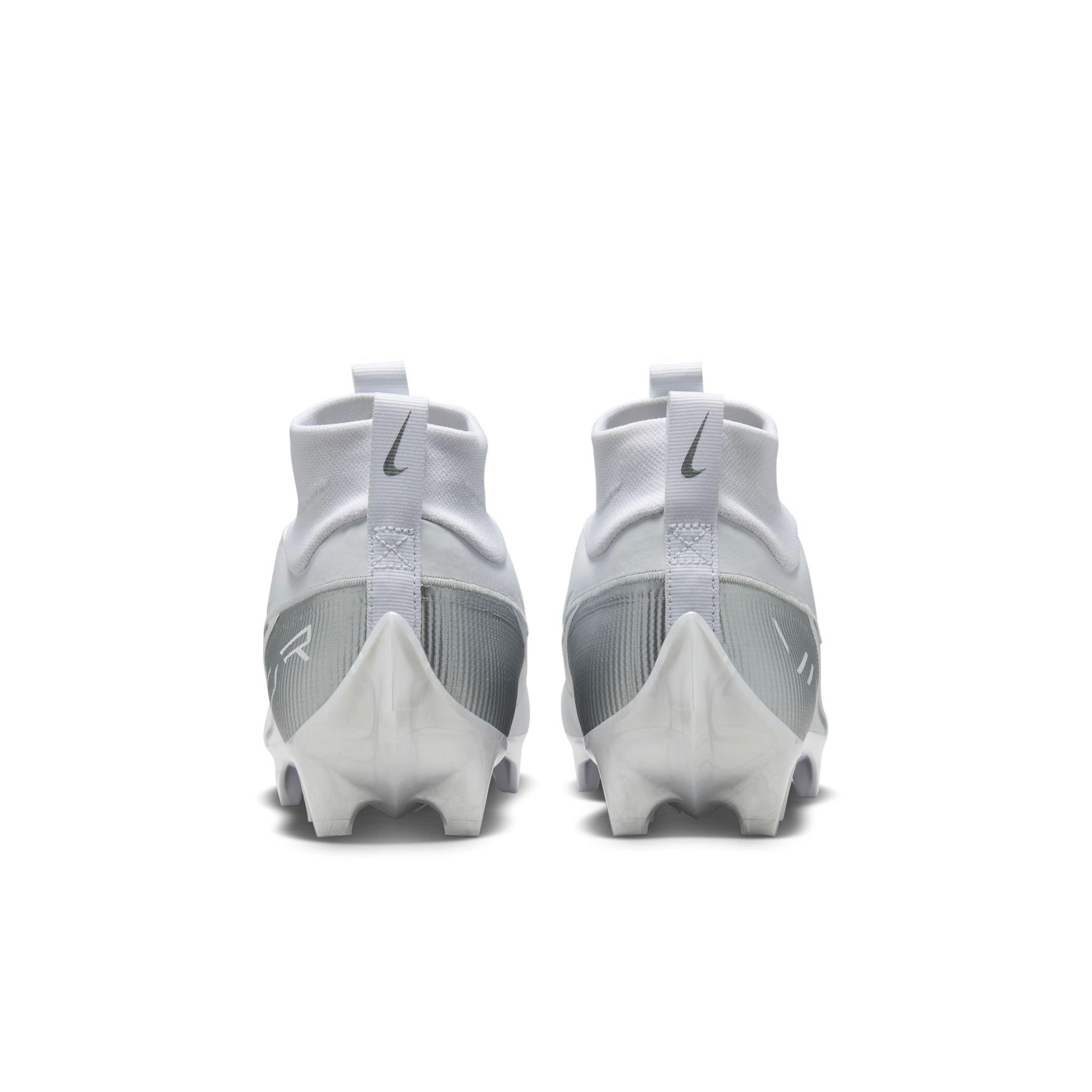 Nike Vapor Edge Pro 360 2 "White/Metallic Silver" Men's Football Cleat - WHITE/SILVER Thumbnail View 6