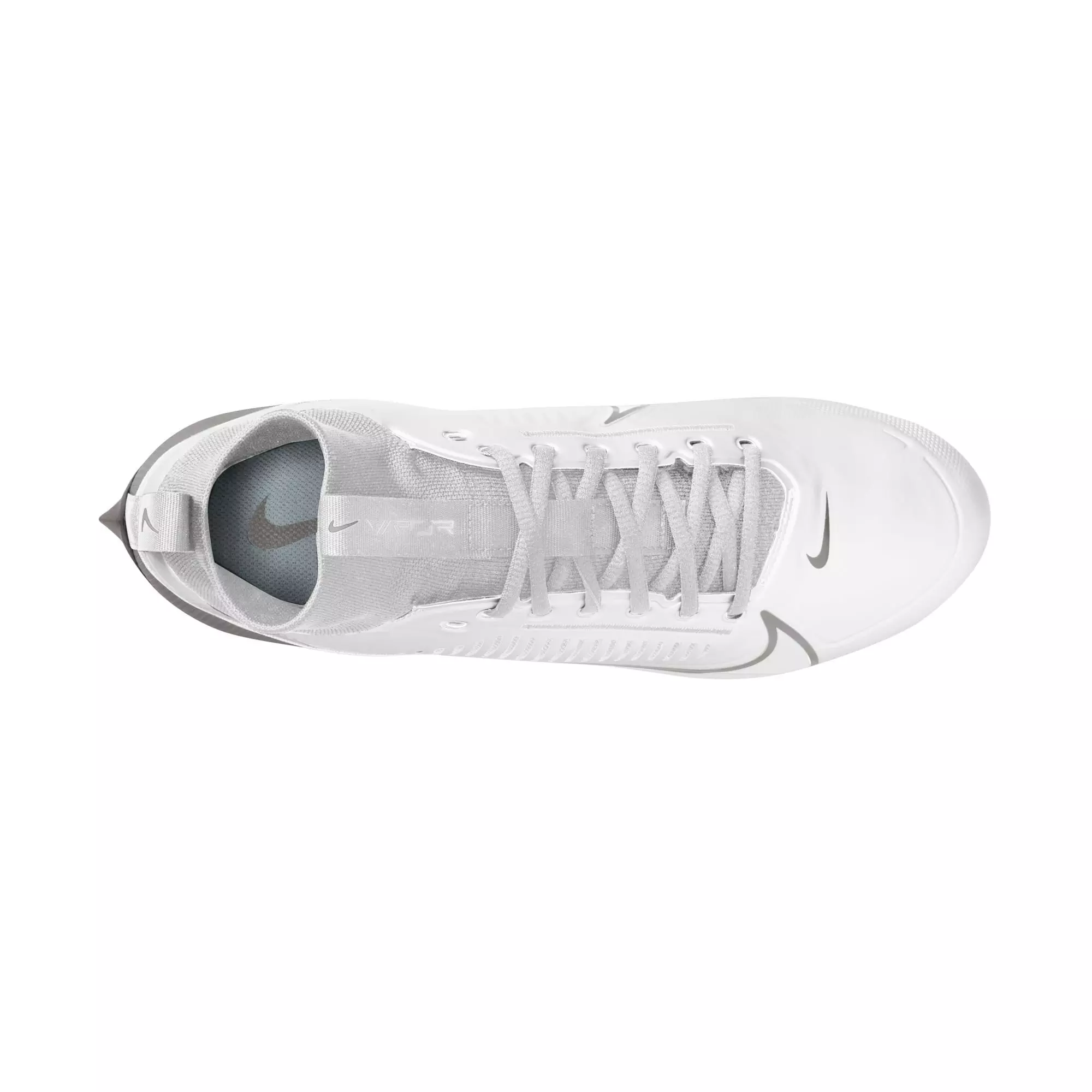 Nike Vapor Edge Pro 360 2 "White/Metallic Silver" Men's Football Cleat - WHITE/SILVER