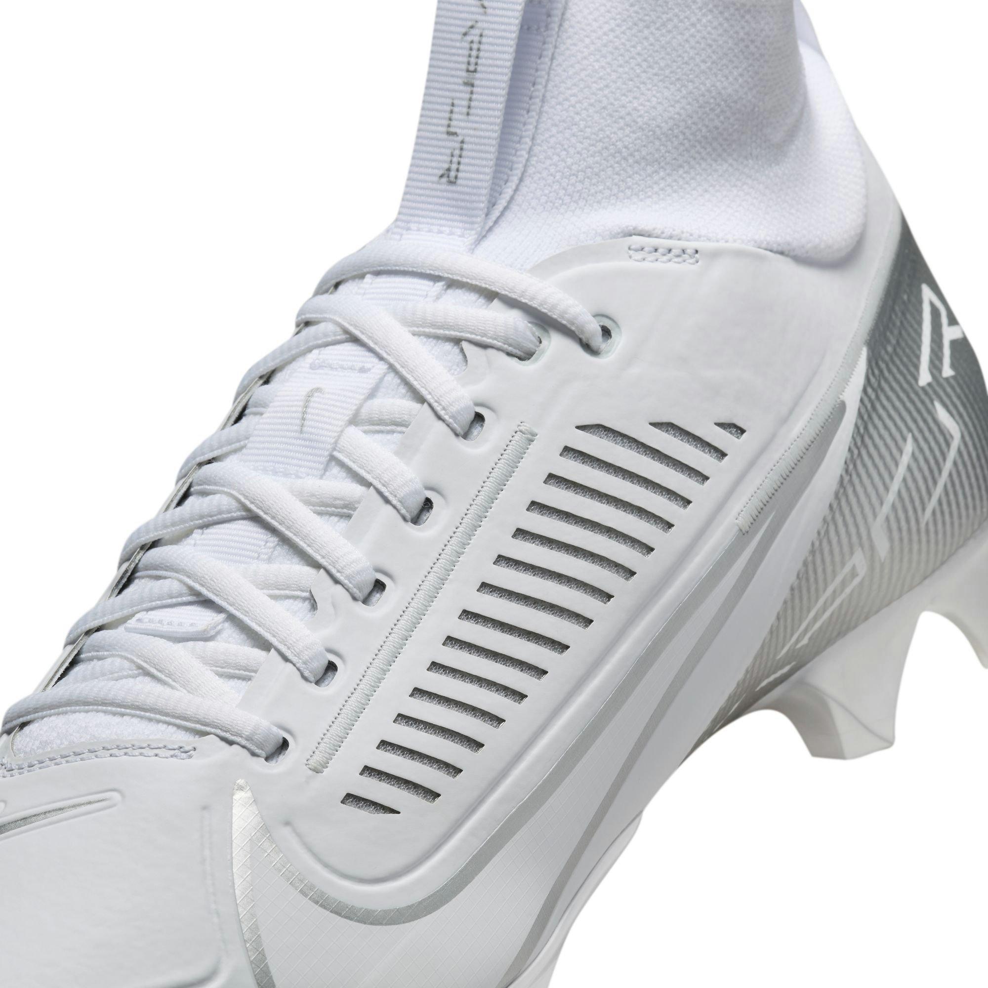 Nike Vapor Edge Pro 360 2 "White/Metallic Silver" Men's Football Cleat - WHITE/SILVER Thumbnail View 11