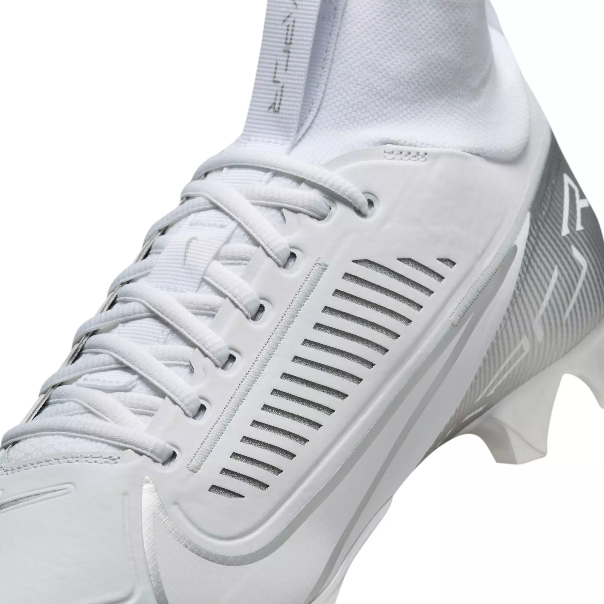 Nike Vapor Edge Pro 360 2 "White/Metallic Silver" Men's Football Cleat - WHITE/SILVER