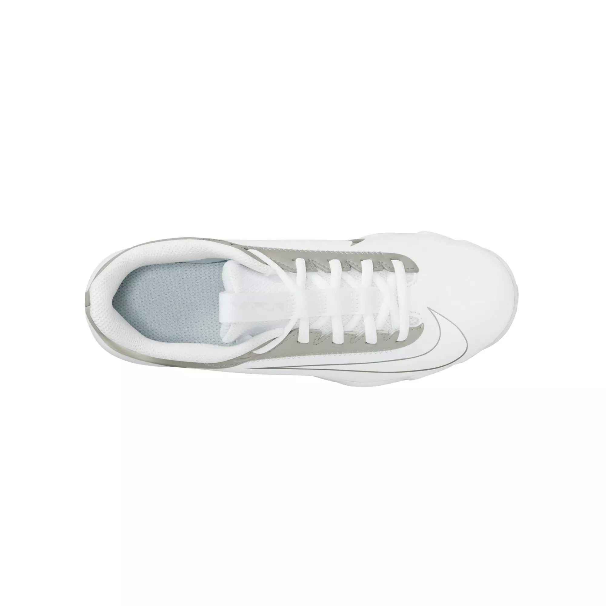 Nike Vapor Edge Shark 2 "White/Metallic Silver" Grade School Boys' Football Cleat - WHITE/SILVER