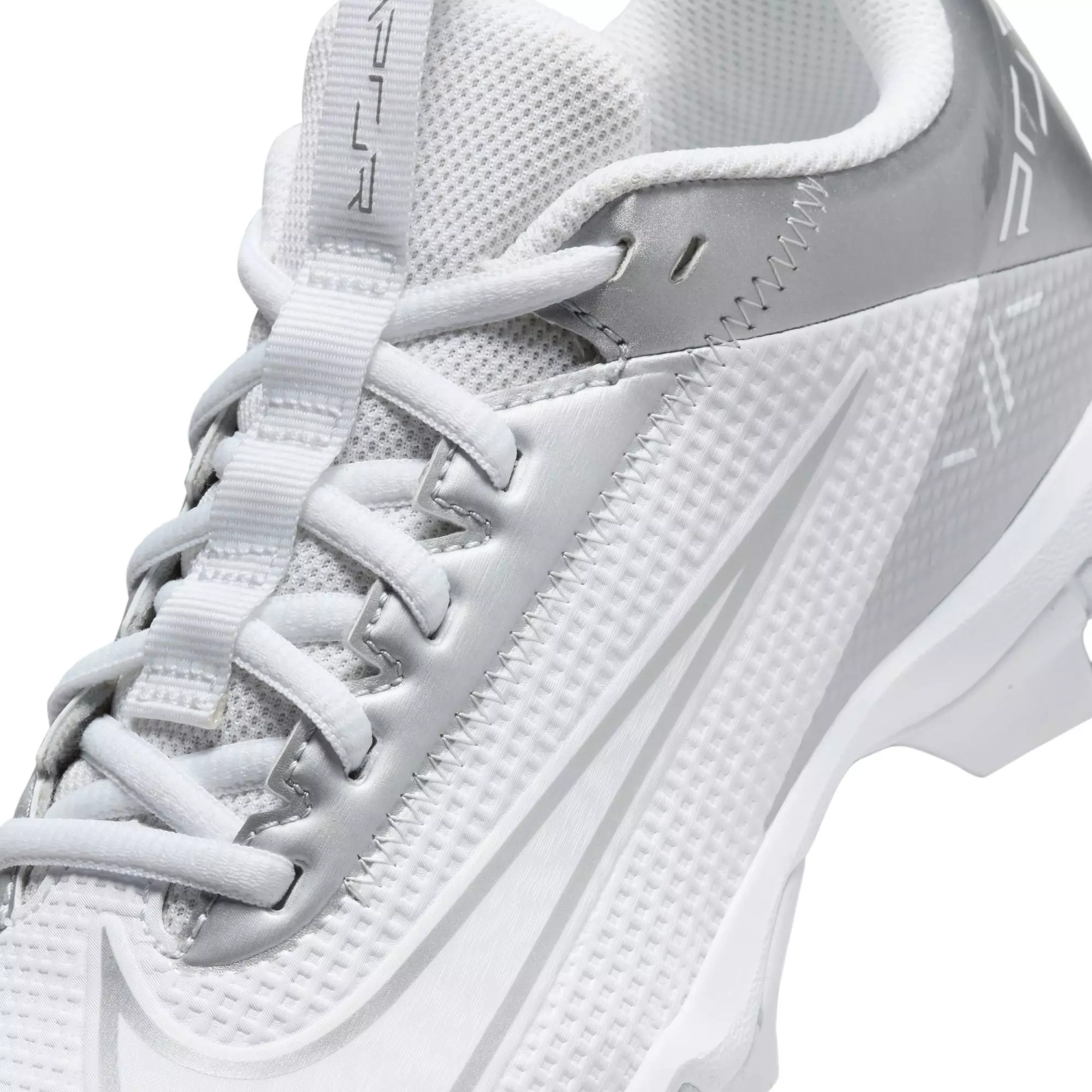 Nike Vapor Edge Shark 2 "White/Metallic Silver" Grade School Boys' Football Cleat - WHITE/SILVER