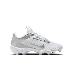 Nike Vapor Edge Shark 2 "White/Metallic Silver" Grade School Boys' Football Cleat