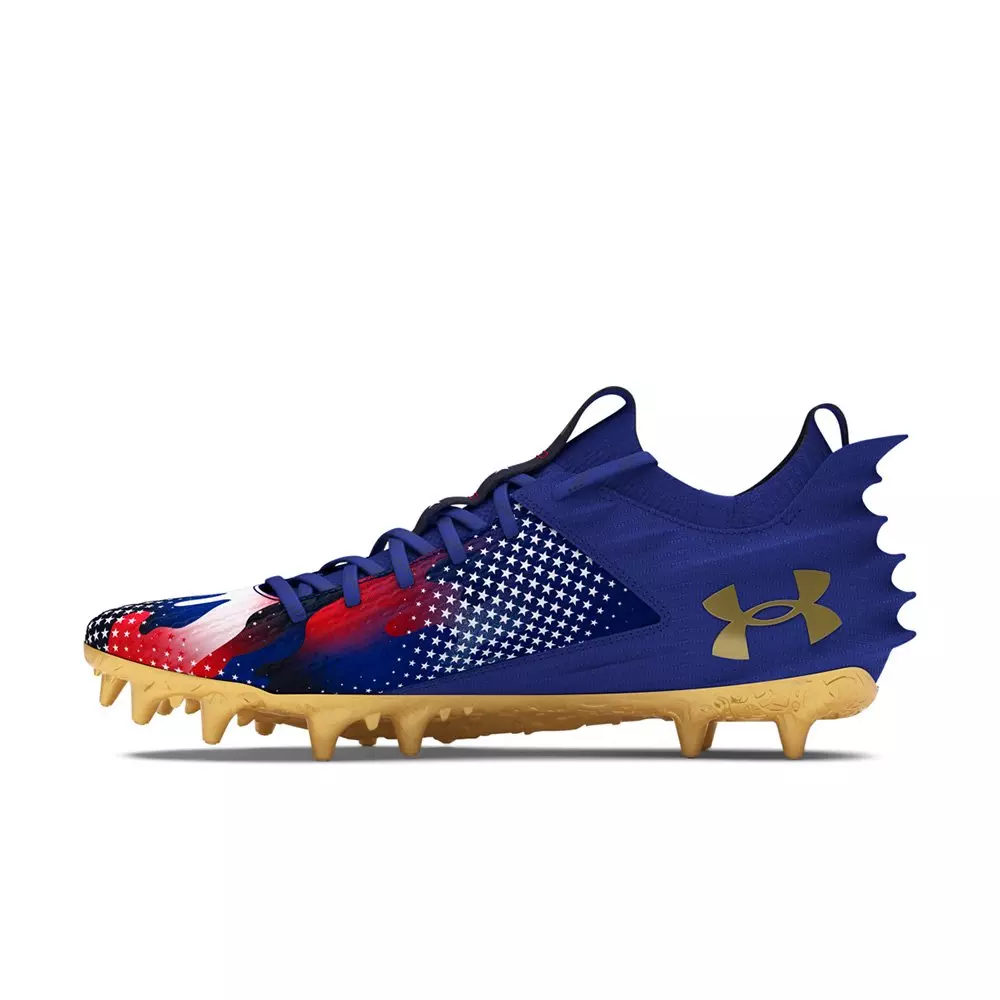 Under Armour Blur Smoke 2.0 MC "USA" Men's Football Cleat - BLUE/GOLD