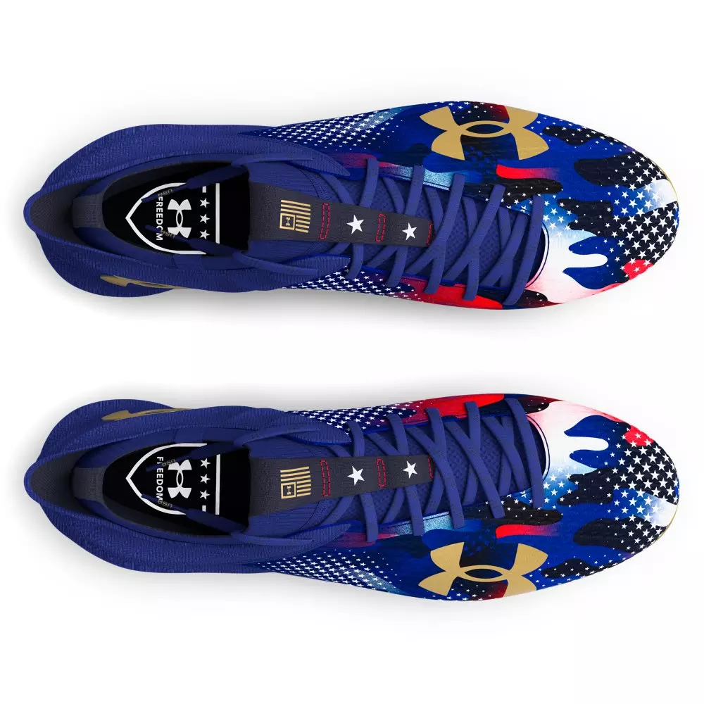 Under Armour Blur Smoke 2.0 MC "USA" Men's Football Cleat - BLUE/GOLD