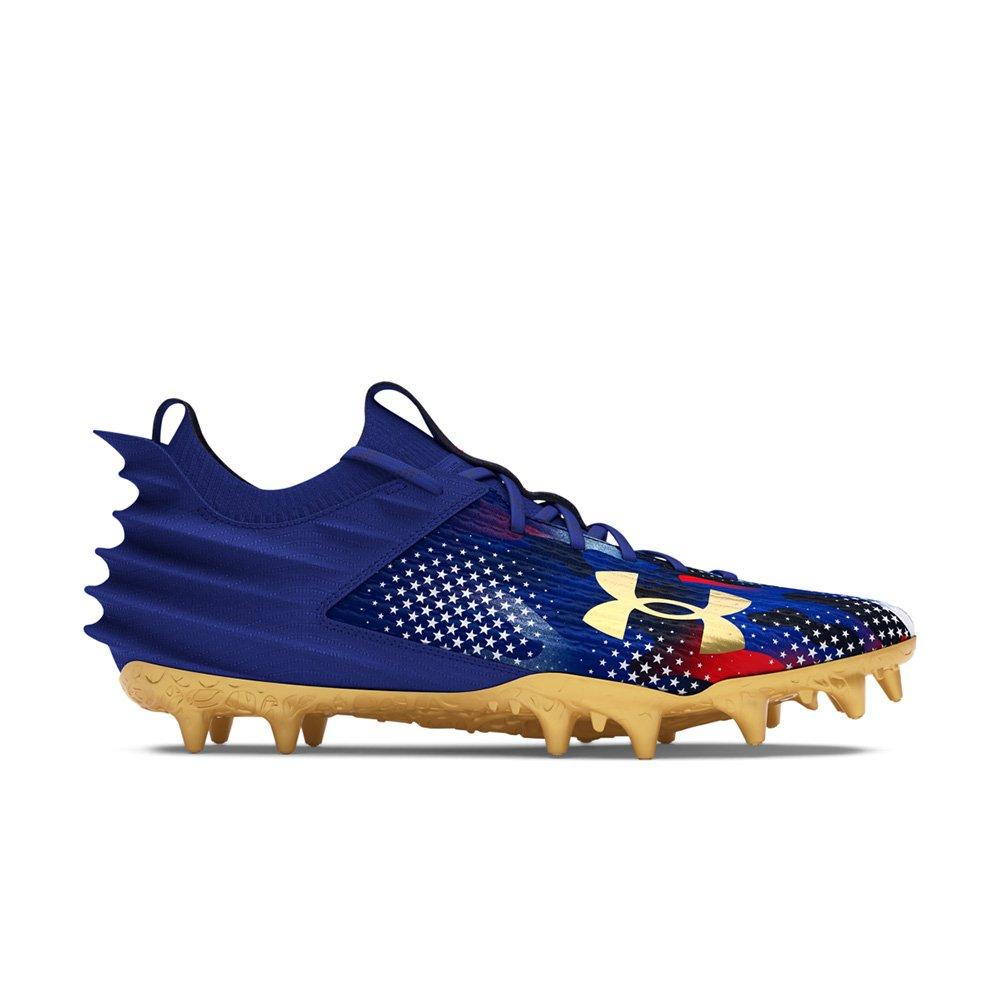 Under Armour Blur Smoke 2.0 MC "USA" Men's Football Cleat - BLUE/GOLD Thumbnail View 1