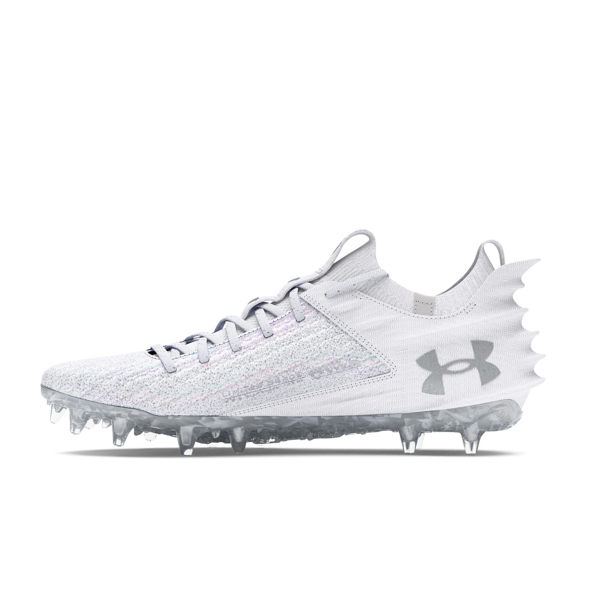 Under Armour Blur Smoke 2.0 VVS "White/Silver" Men's Football Cleat - WHITE/SILVER Thumbnail View 2