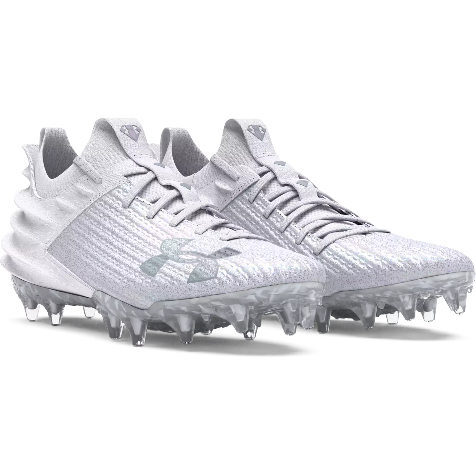 Under Armour Blur Smoke 2.0 VVS "White/Silver" Men's Football Cleat - WHITE/SILVER