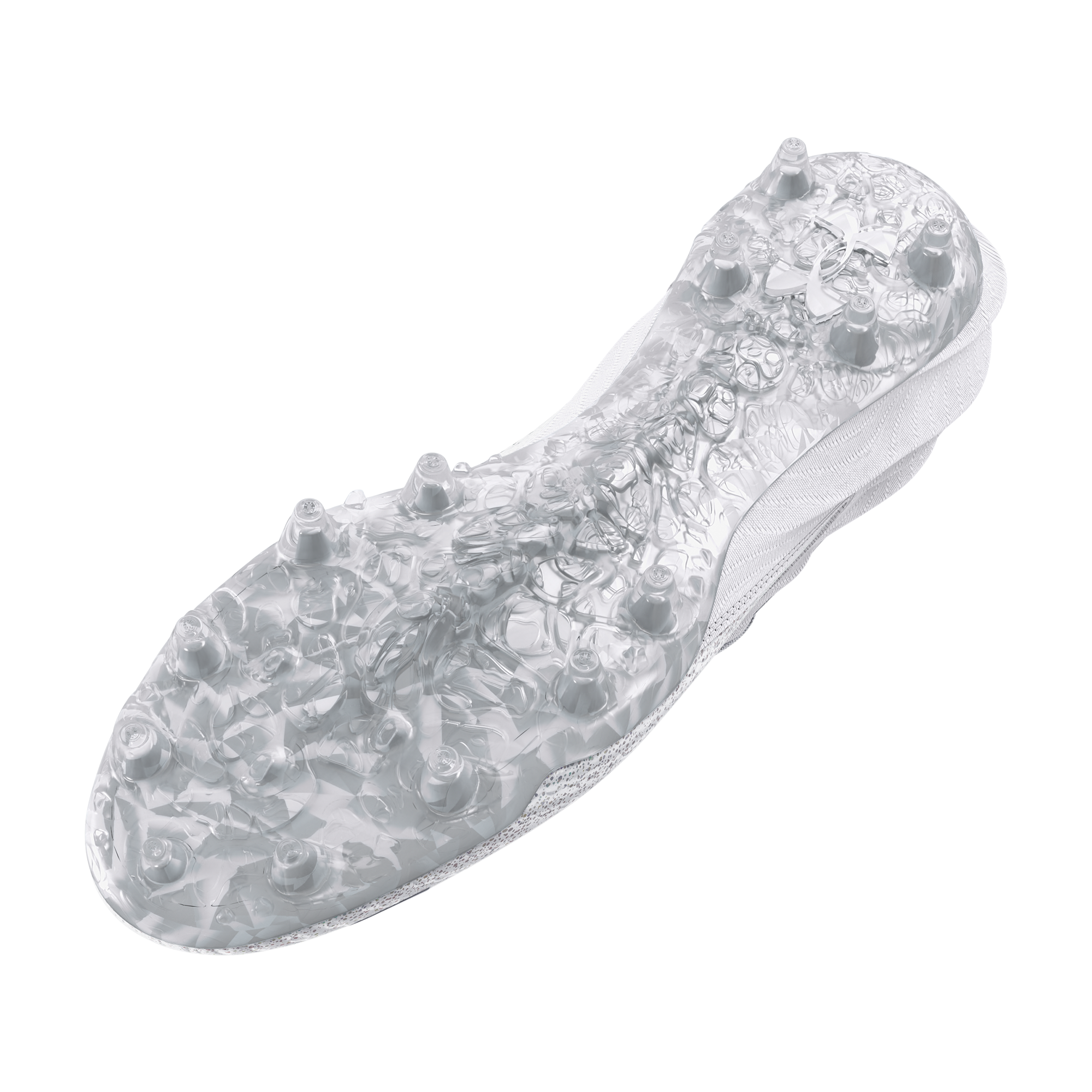 Under Armour Blur Smoke 2.0 VVS "White/Silver" Men's Football Cleat - WHITE/SILVER Thumbnail View 4