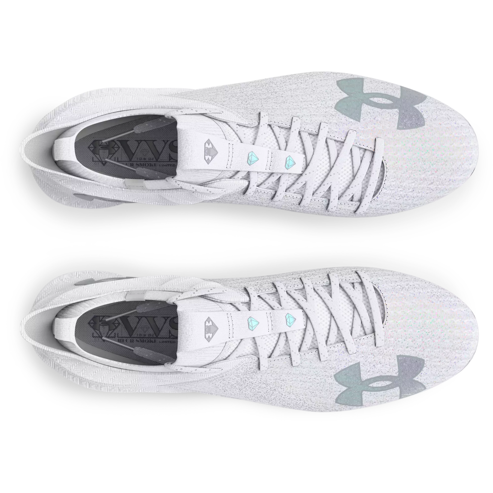 Under Armour Blur Smoke 2.0 VVS "White/Silver" Men's Football Cleat - WHITE/SILVER