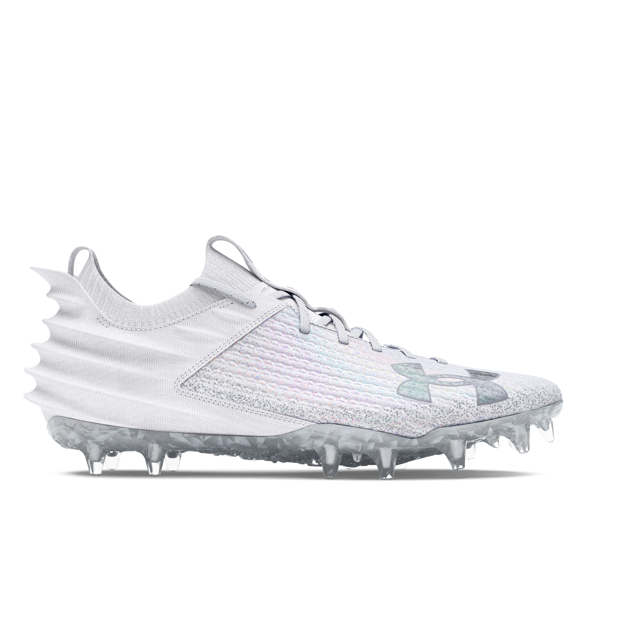 Under Armour Blur 2.0 MC VVS Mens Size 8 Football Cleats White Metallic Silver‎ Under Armour Blur Smoke 2.0 VVS  main image 3