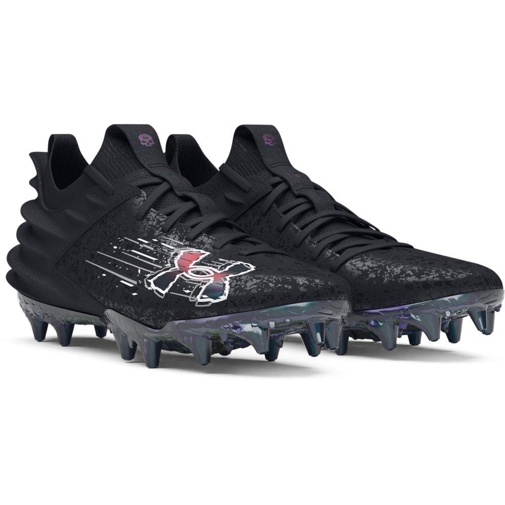 Under Armour Blur Smoke 2.0 MC "Black/Grey" Men's Football Cleat - BLACK/GREY Thumbnail View 3