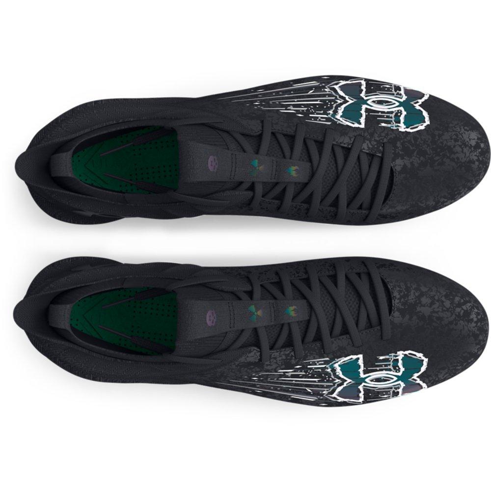 Under Armour Blur Smoke 2.0 MC "Black/Grey" Men's Football Cleat - BLACK/GREY Thumbnail View 4