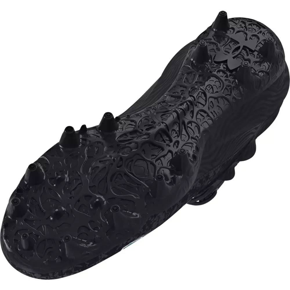 Under Armour Blur Smoke Jr Mid "Black/Grey" Grade School Boys' Football Cleat - BLACK/GREY