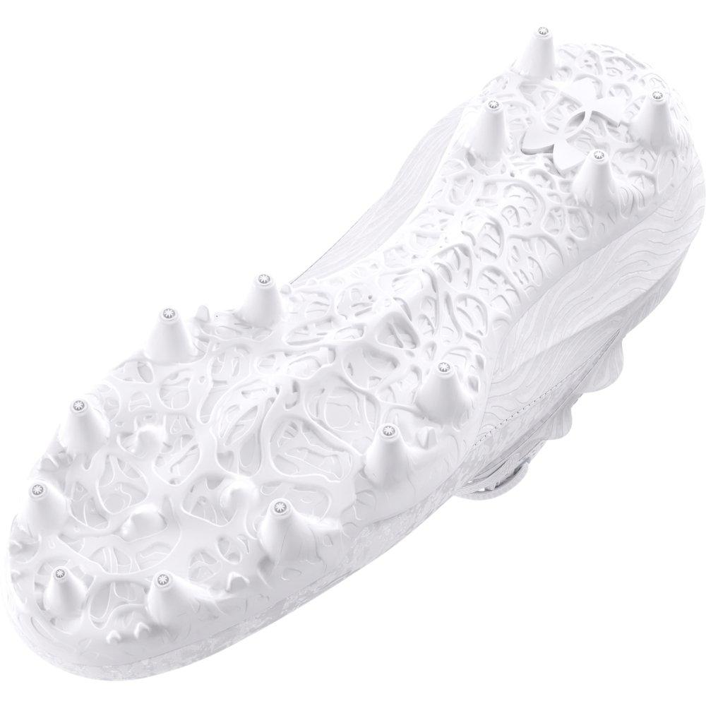 Under Armour Blur Smoke Jr Mid  Grade School Boys' "White/Silver" Football Cleat