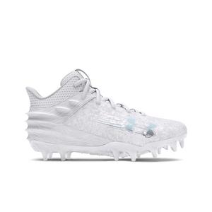 Under Armour Blur Smoke Jr Mid "White/Silver" Grade School Boys' Football Cleat