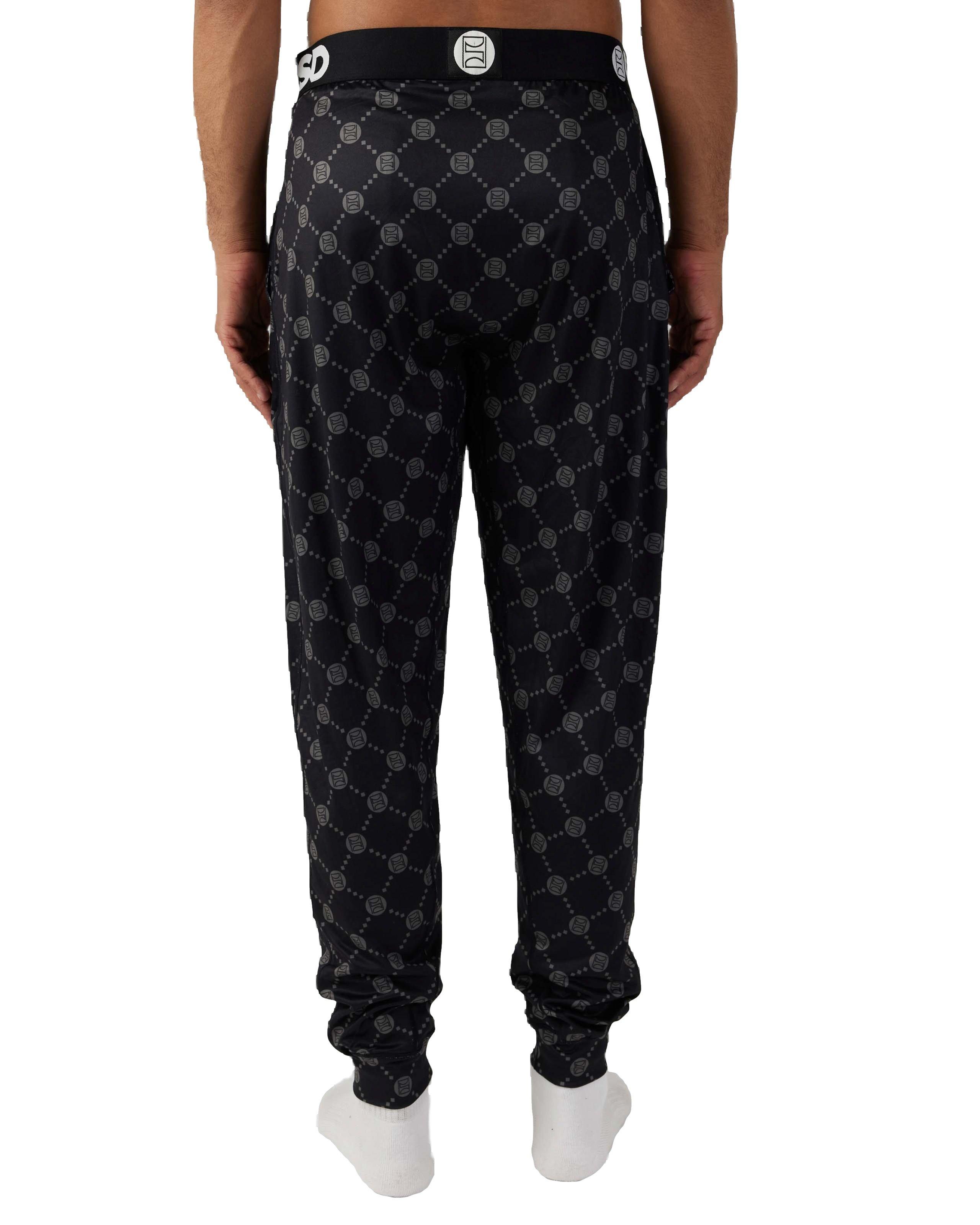PSD Men's Luxe All Over Print Lounge Pants - BLACK Thumbnail View 2