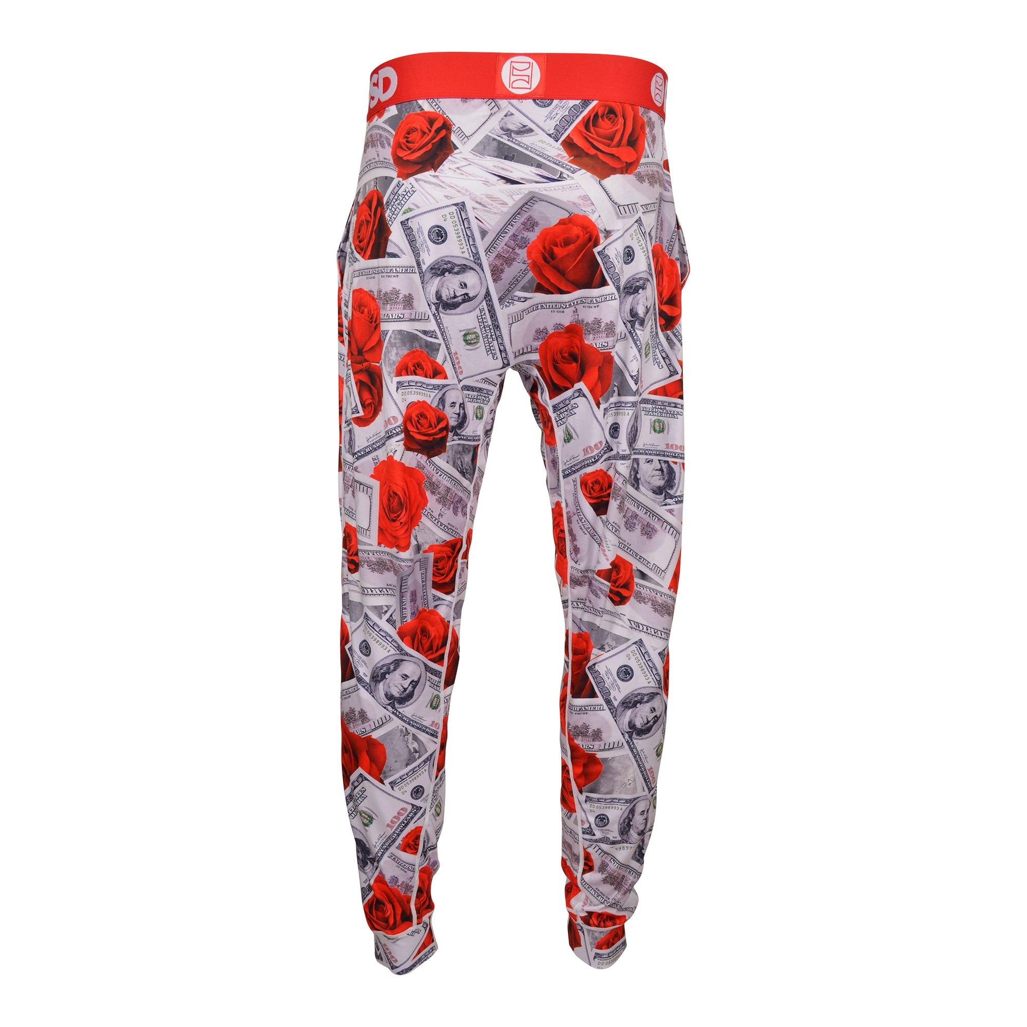 PSD Men's 100 Roses Lounge Pants - WHITE/RED Thumbnail View 2