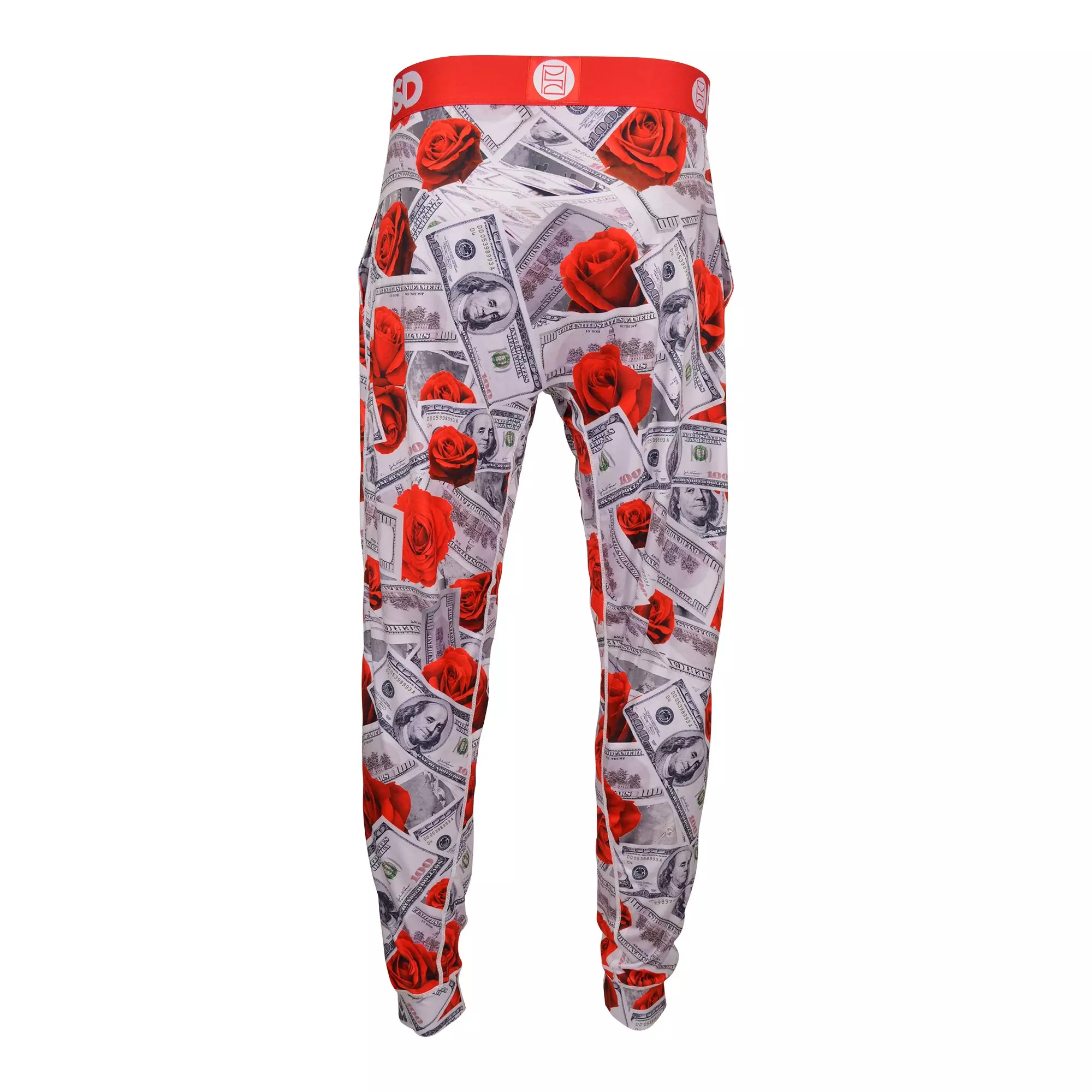 PSD Men's 100 Roses Lounge Pants - WHITE/RED