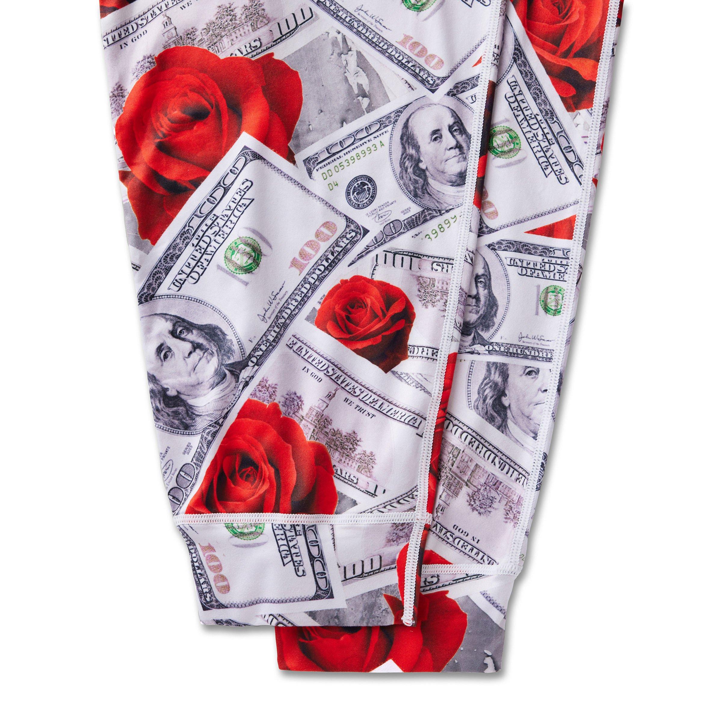 PSD Men's 100 Roses Lounge Pants - WHITE/RED Thumbnail View 4