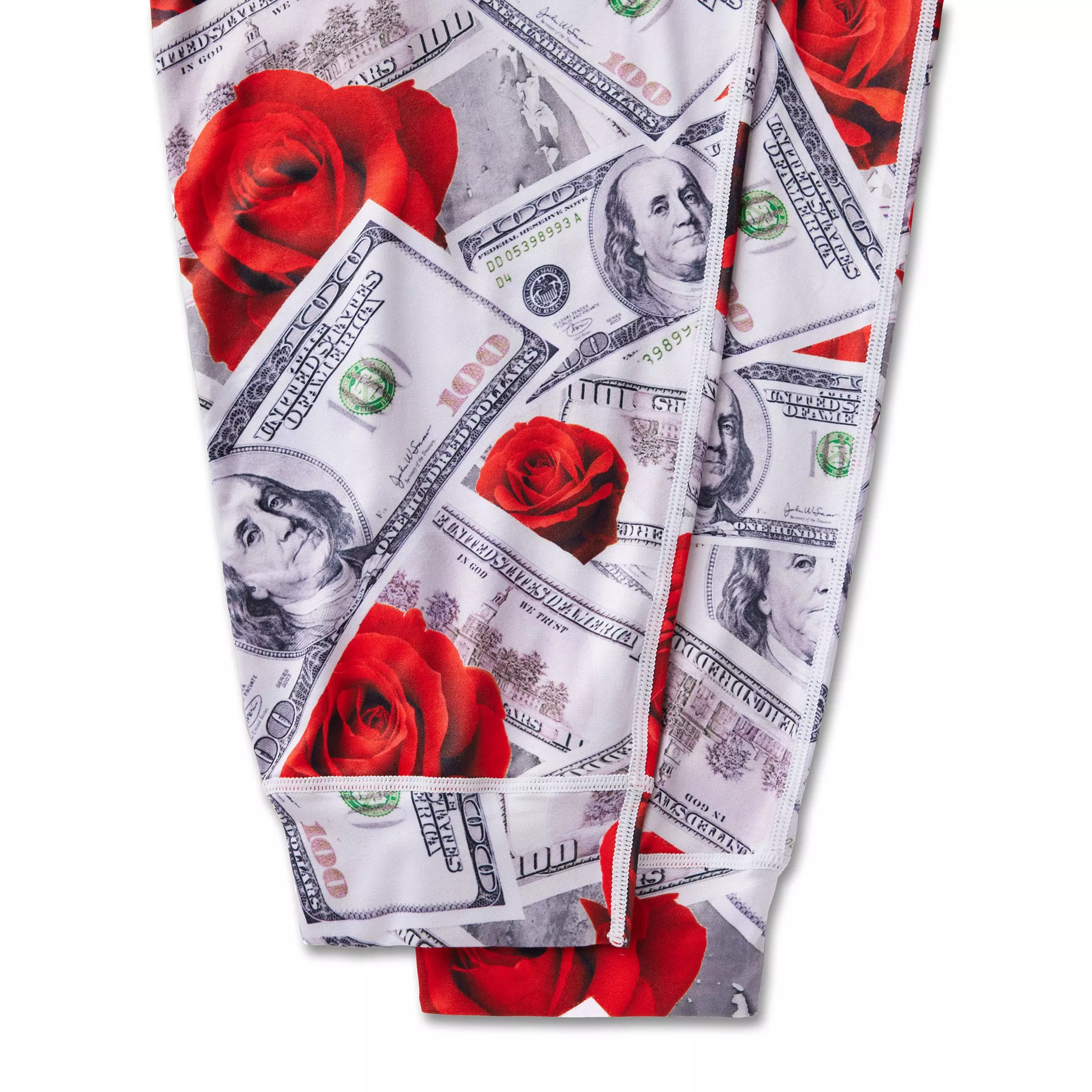 PSD Men's 100 Roses Lounge Pants - WHITE/RED
