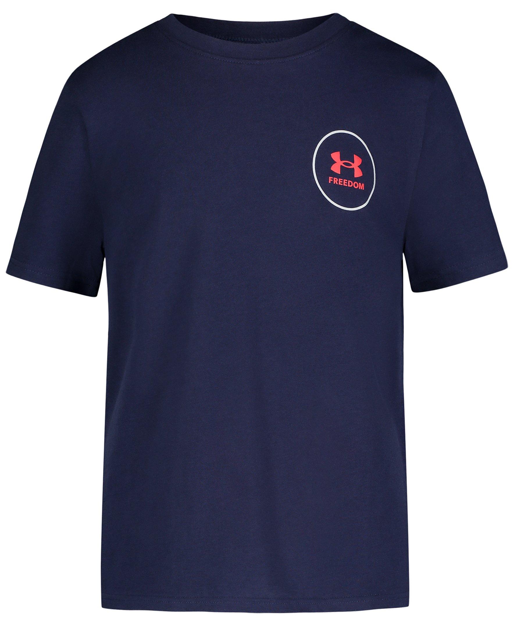 Under Armour Big Boys' Americana Bass Tee - NAVY Thumbnail View 1