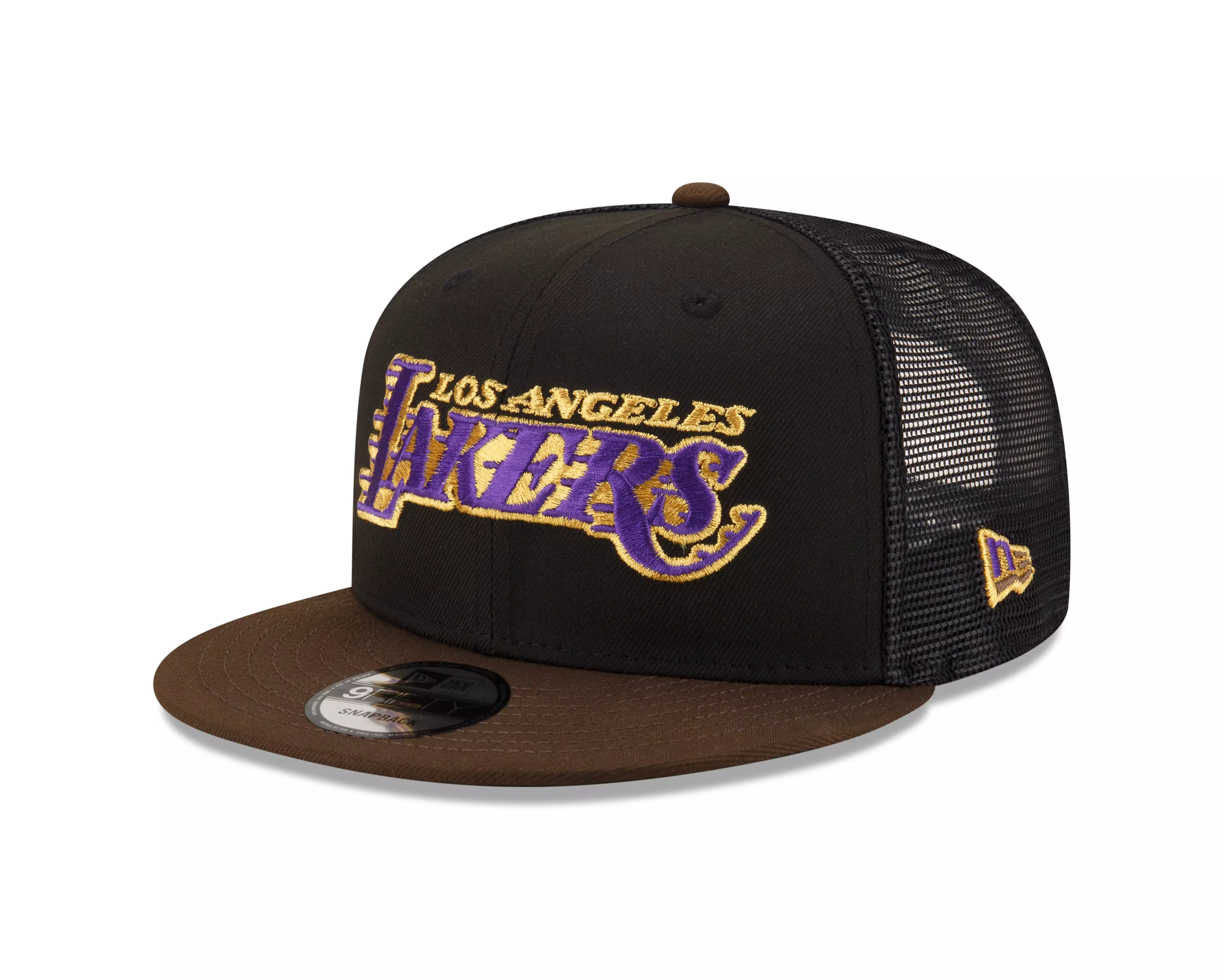 New Era Los Angeles Lakers 9FIFTY Trucker Snapback-Black - BLACK