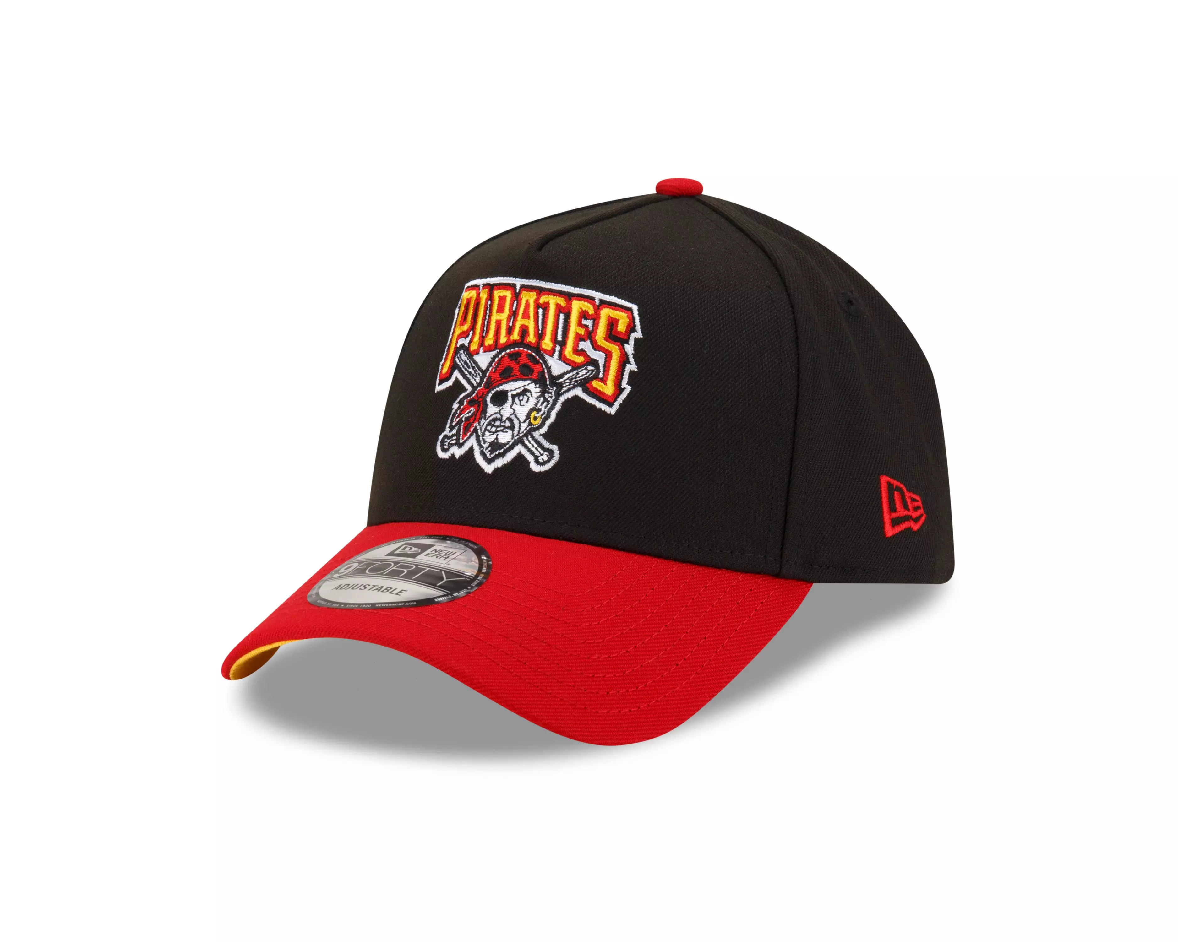 New Era Pittsburgh Pirates 9FORTY A-Frame Snapback-Black/Scarlet - BLACK/SCARLET