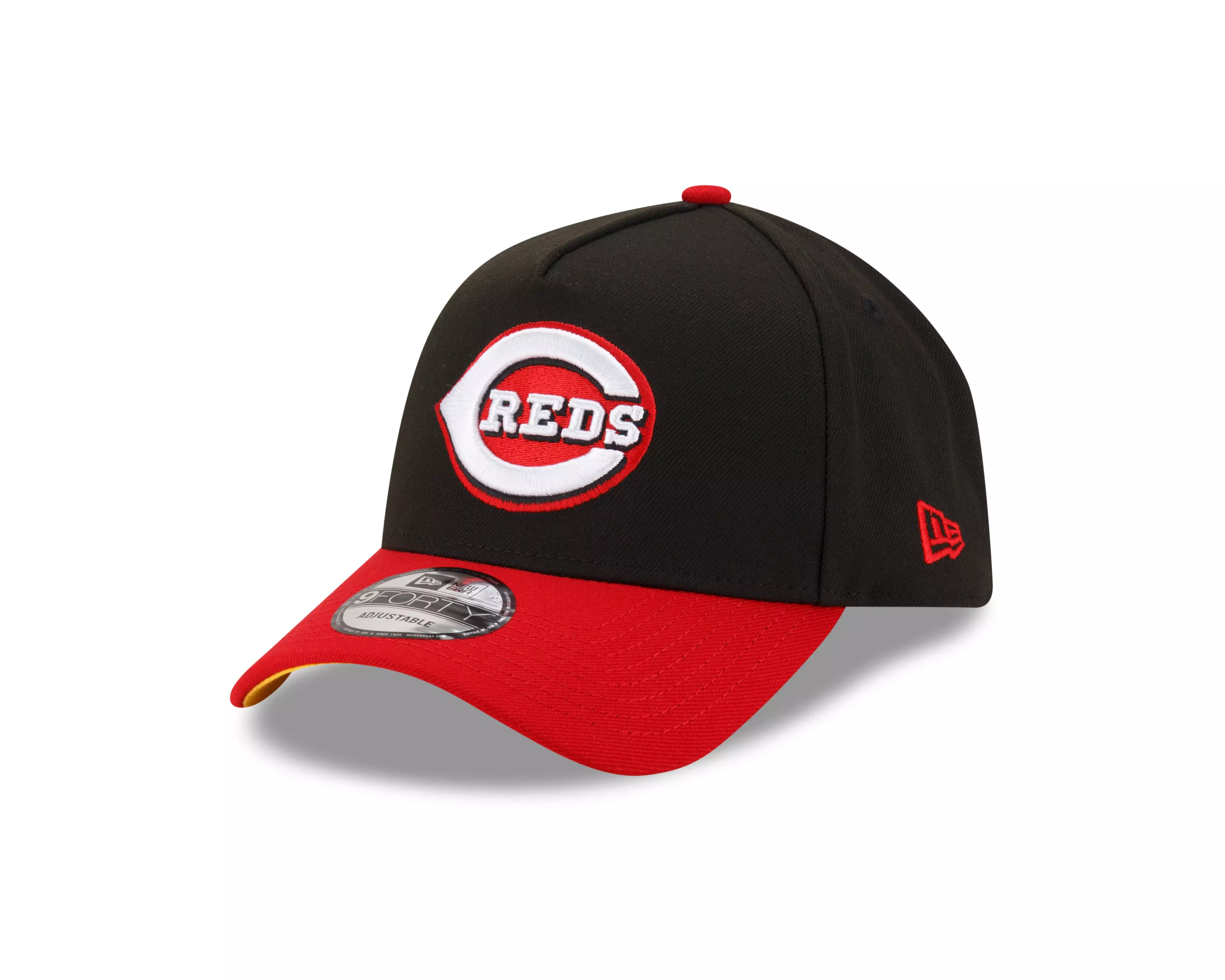 New Era Cincinnati Reds 9FORTY A-Frame Snapback-Black/Scarlet - BLACK/SCARLET