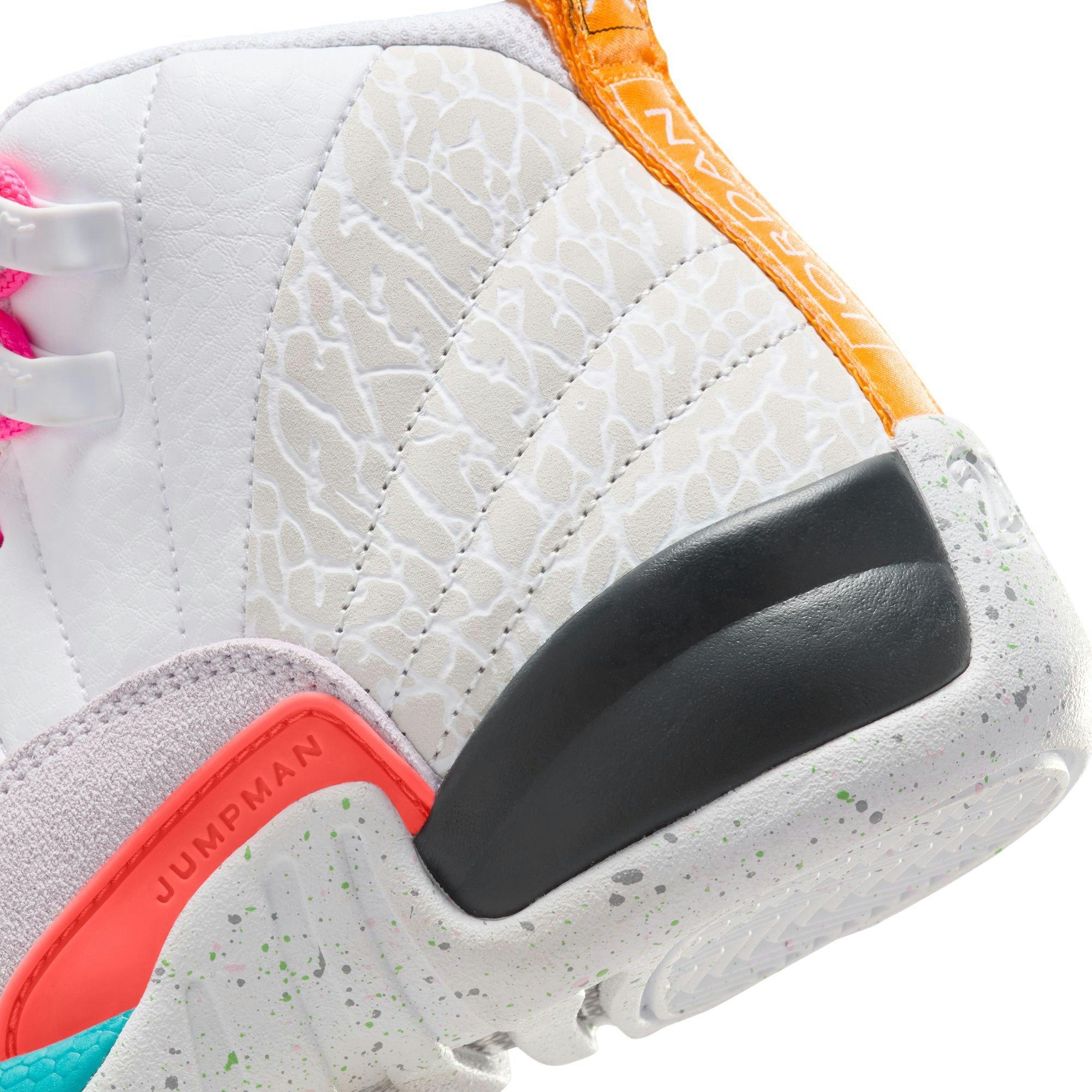 Jordan 12 Retro "Vapor Green" Grade School Kids' Shoe - WHITE/VAPOR GREEN/PHOTON DUST Thumbnail View 4