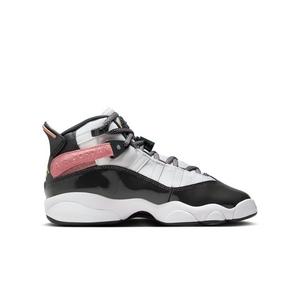 Jordan 6 Rings "White/Anthracite/Red Stardust" Grade School Girls' Shoe
