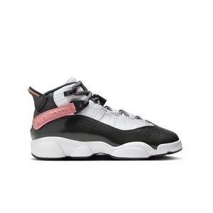 Jordan 6 Rings "White/Anthracite/Red Stardust" Grade School Girls' Shoe