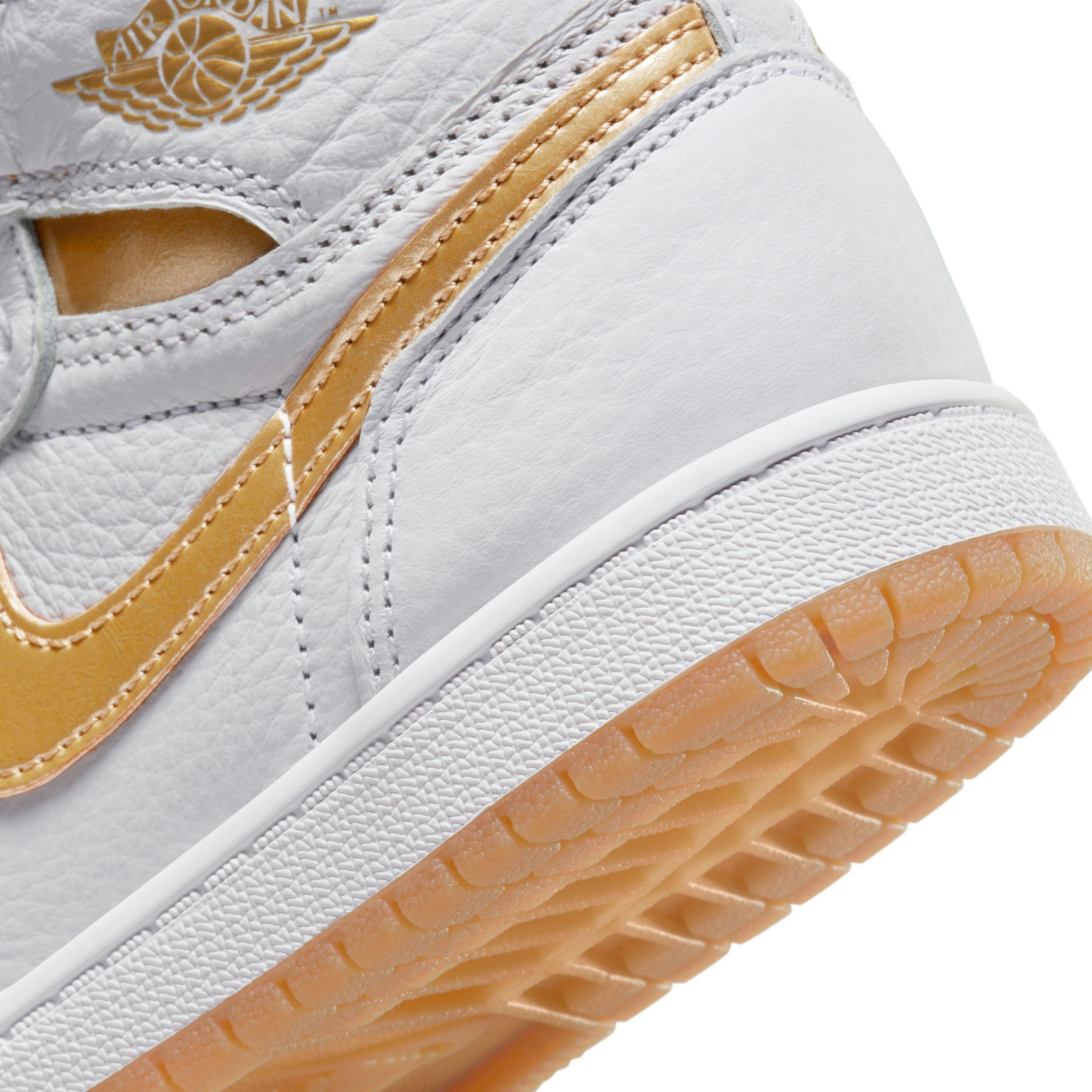 Jordan 1 Retro High OG Preschool Girls' "Metallic Gold" Shoe