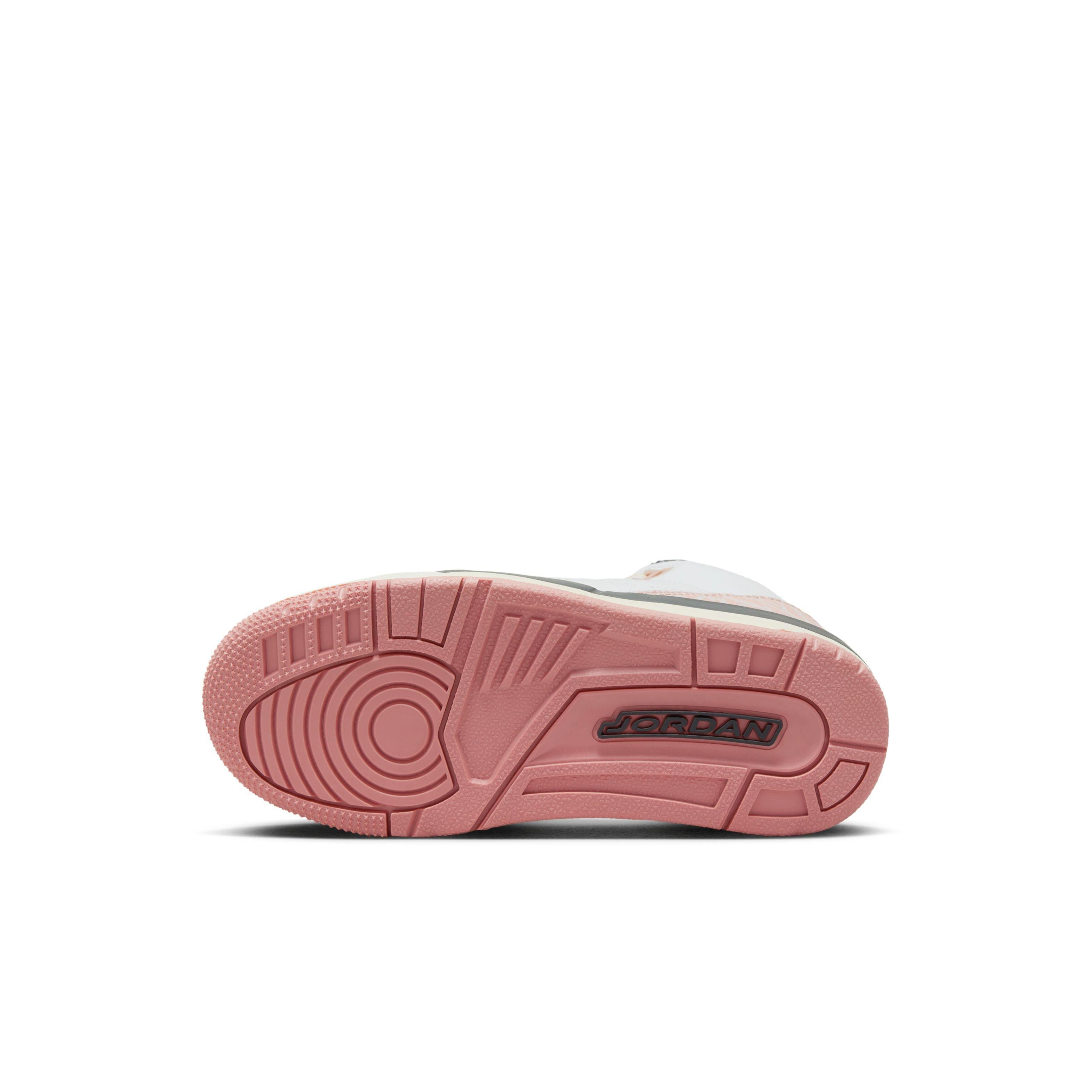 Jordan 3 Retro "Vintage Floral" Preschool Girl's Shoe - WHITE/ANTHRACITE/RED STARDUST Thumbnail View 10