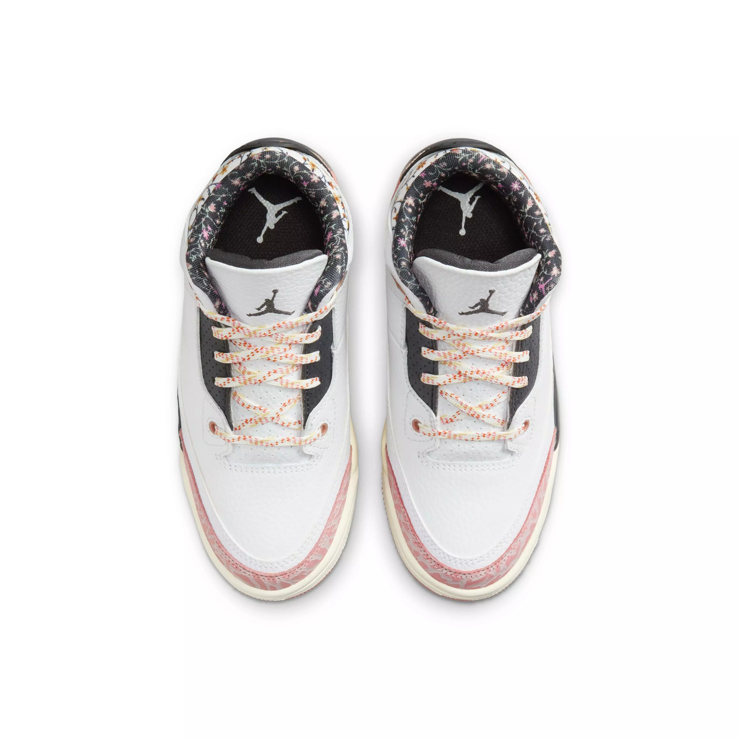 Jordan 3 Retro "Vintage Floral" Preschool Girl's Shoe - WHITE/ANTHRACITE/RED STARDUST