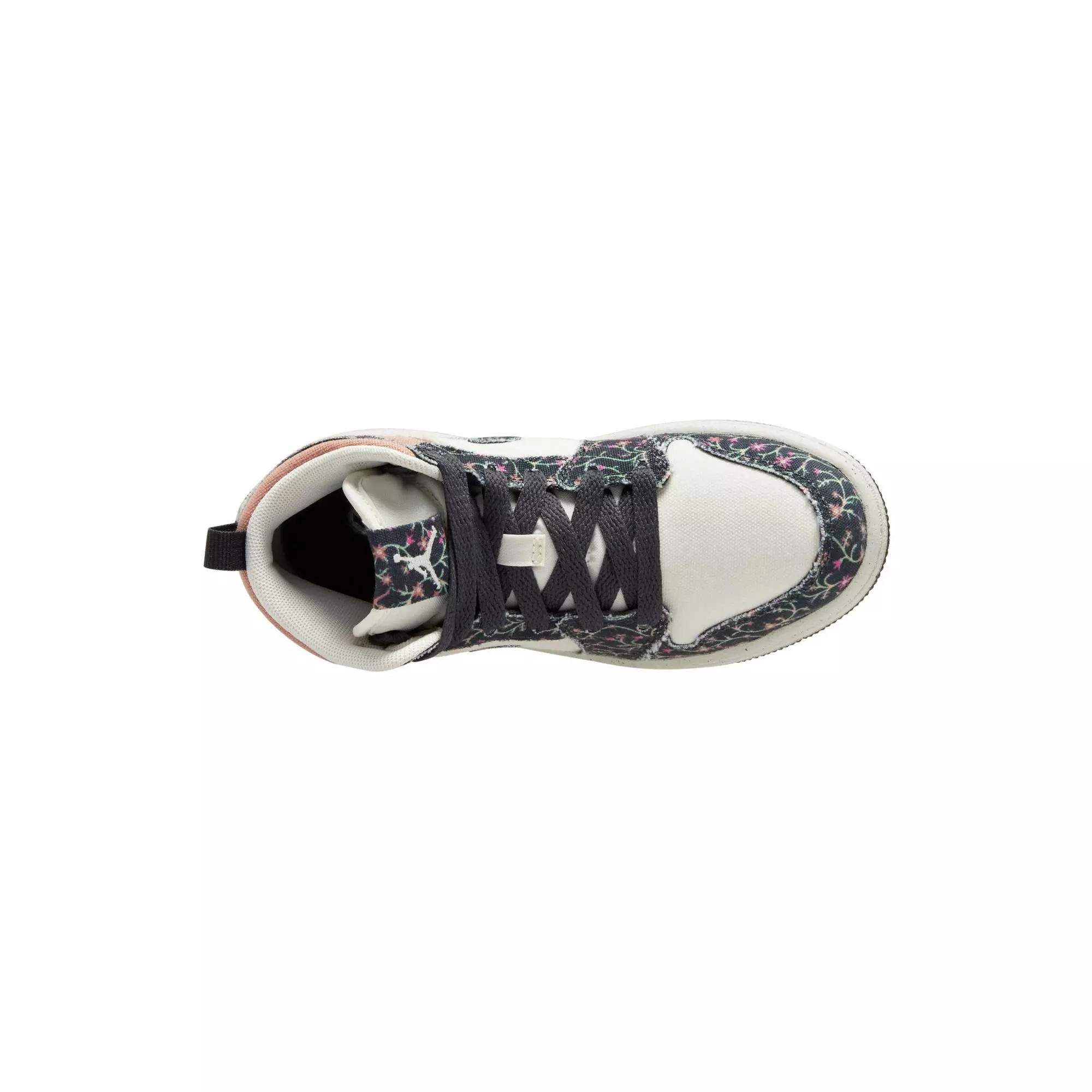 Jordan 1 Mid SE "Anthracite/Sail/Red Stardust" Preschool Girls' Shoe - MULTI-COLOR