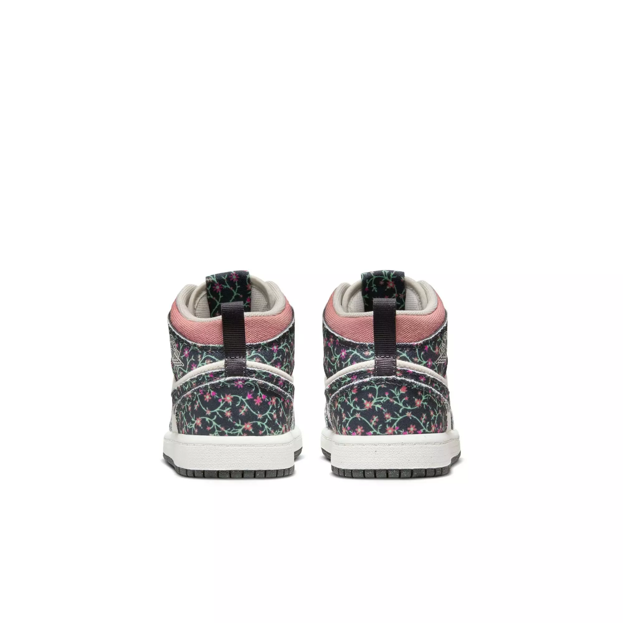 Jordan 1 Mid SE "Anthracite/Sail/Red Stardust" Preschool Girls' Shoe - MULTI-COLOR