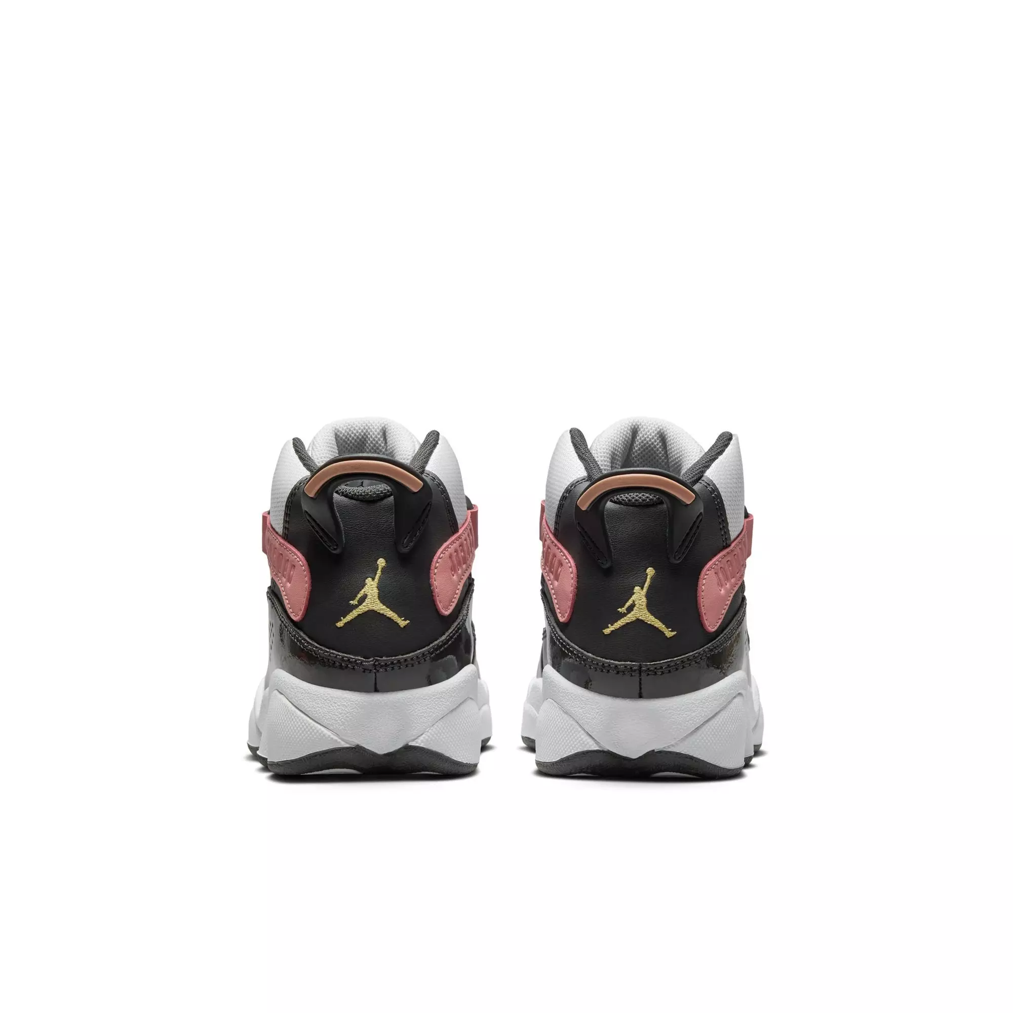 Jordan 6 Rings "White/Anthracite/Red Stardust" Preschool Girls' Shoe - WHITE/RED