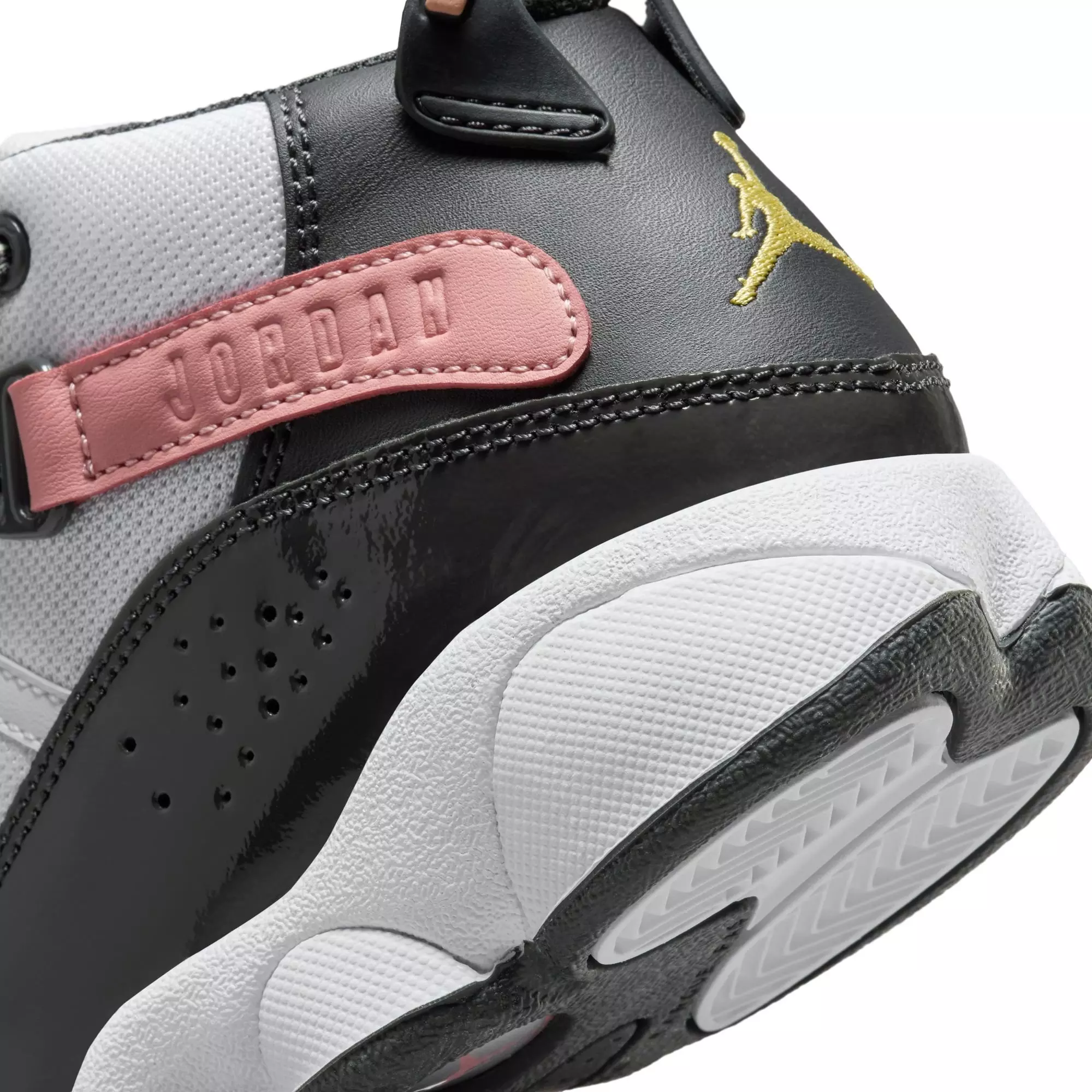 Jordan 6 Rings "White/Anthracite/Red Stardust" Preschool Girls' Shoe - WHITE/RED